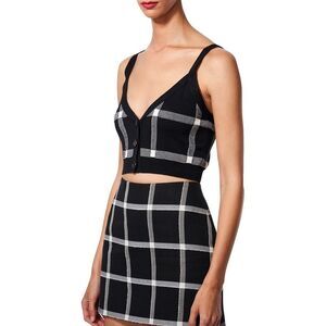 Carolina Herrera Womens Button Front Knit Wool & Silk-Blend Cami, Black